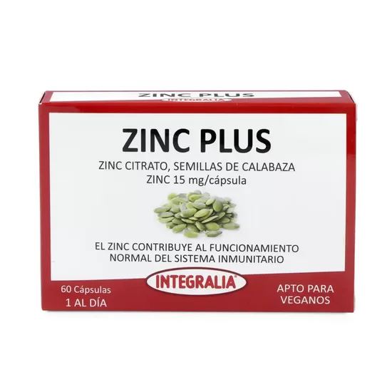 ZINC PLUS 60 cápsulas 1 AL DIA Integralia