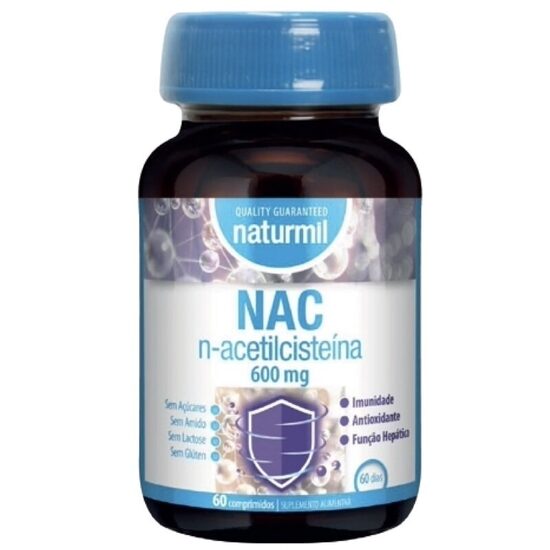 NAC n-acetil-cisteina  600 mg. Naturmil 60 comprimidos
